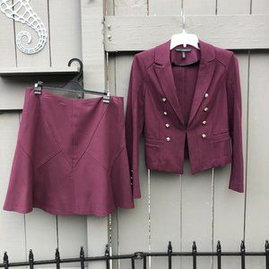 WHBM Plum Suit Set 6P - Blazer and Skirt